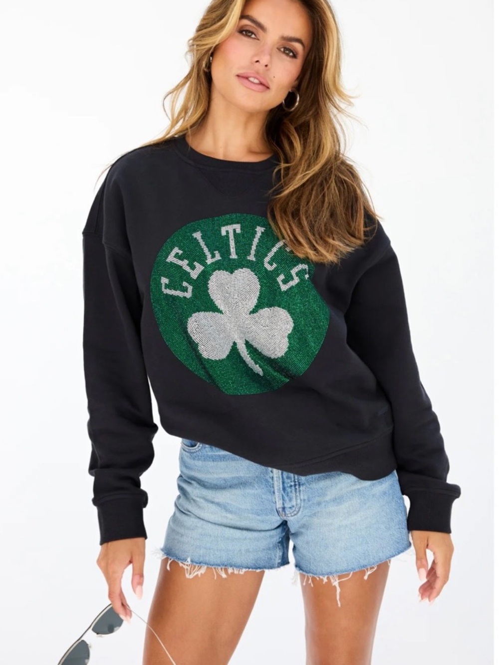 Terez Boston Celtics Black Sweatshirt